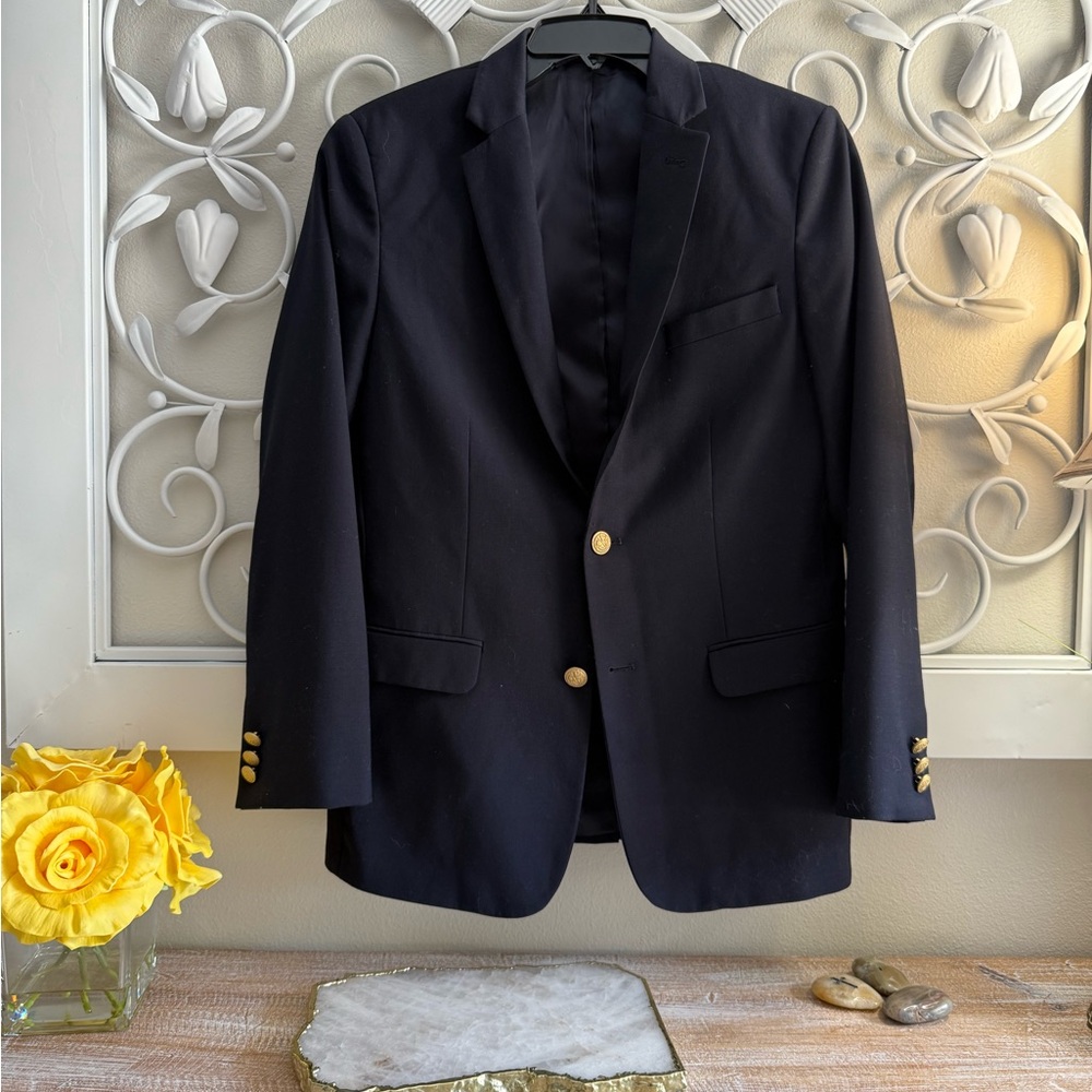 Class Club Navy Big Boys 16 Gold Button Blazer
